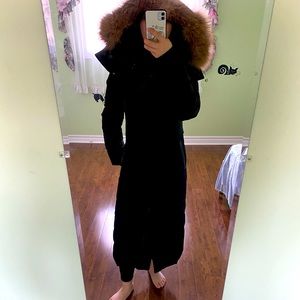 Mackage Maxi length down coat with removable fur